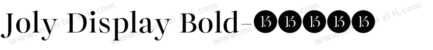 Joly Display Bold字体转换